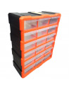 Tradineur - Multiclasificador Modular con compartimento Doble N.º 41 - Fabricado en Plástico - 18 Compartimentos - Almacenamient