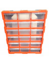 Tradineur - Multiclasificador Modular con compartimento Doble N.º 41 - Fabricado en Plástico - 18 Compartimentos - Almacenamient