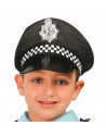Tradineur - Gorra de policía infantil, poliéster, sombrero de niño, gorro para disfraces, accesorio de carnaval, Halloween, cosp