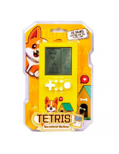 Tradineur - Consola de juegos de ladrillos portátil, rompecabezas clásico, 26 juegos incorporados, funciona con pilas, 14 x 7 x