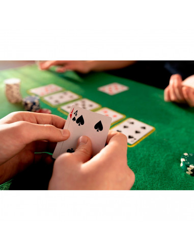 Tradineur - Set de 100 fichas de póker, caja metálica, incluye botón de dealer, regalo, cumpleaños, Navidad, juegos de mesa - 19