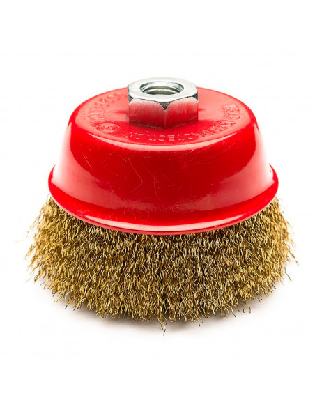 Cepillo de alambre amoladora, cepillo circular de acero, cepillo para taladro, diámetro 8 cm