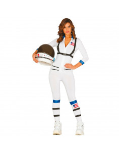 Tradineur - Disfraz de astronauta para adulto, 100% poliéster, incluye mono, atuendo de carnaval, Halloween, cosplay, fiestas (M