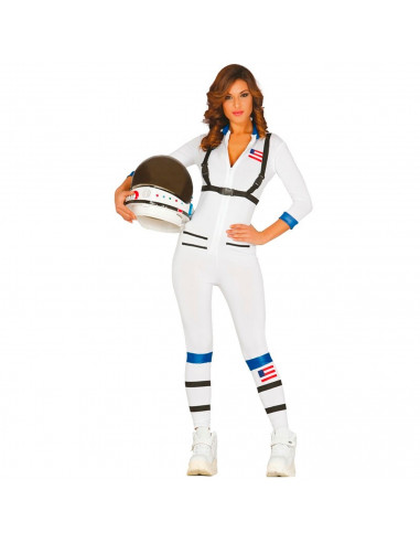 Tradineur - Disfraz de astronauta para adulto, 100% poliéster, incluye mono, atuendo de carnaval, Halloween, cosplay, fiestas (M