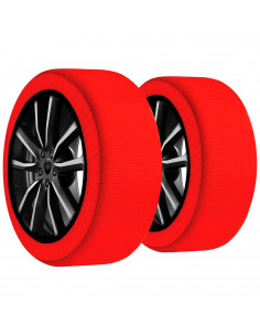Tradineur - Cadenas de nieve para coche Textiles - Talla: L - Resistente y reutilizable - No daña llantas de ABS/ESP - Apto para
