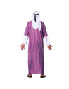 Tradineur - Disfraz de jeque árabe para adulto, poliéster, incluye tocado y túnica, atuendo de carnaval, Halloween, cosplay, mor