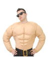 Tradineur - Disfraz de forzudo para adulto, poliéster, incluye camisa, torso musculoso, atuendo de carnaval, Halloween, cosplay