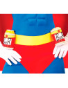 Tradineur - Disfraz de Beerman para adulto, 100% poliéster, incluye mono, capa y cinturón para cervezas, superhéroe, atuendo mus