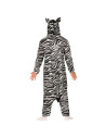 Tradineur - Disfraz de cebra para adulto, poliéster, incluye mono con capucha y cola, atuendo de carnaval, Halloween, cosplay (H