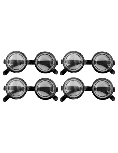 Tradineur - Pack de 4 gafas de empollón para jóvenes y adultos, complementos de disfraces para carnaval, halloween u otras celeb