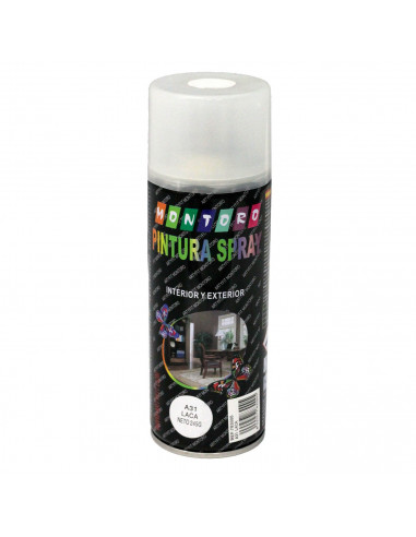 Montoro - Bote de pintura en spray, color laca, A31 400 ml, válido para multitud de superficies de interior y exterior: madera,