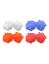 Tradineur - Pack de 3 sostenes hawaianos con flores - Ideal para fiestas de disfraces como carnaval o Halloween - Ø 14 x 6 cm -