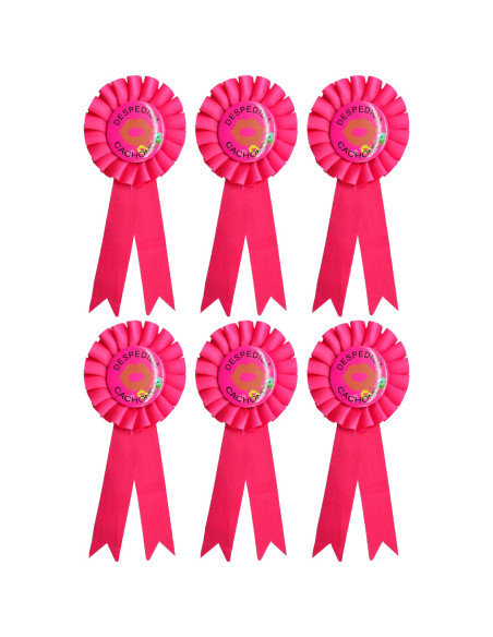 Tradineur - Pack de 6 chapas de despedida de soltera con la frase "Despedida Cachonda" - Fabricado en Plástico - Ideal para fies Tradineur - Pack de 6 chapas de despedida de soltera con la frase "Despedida Cachonda" - Fabricado en Plástico - Ideal para fies