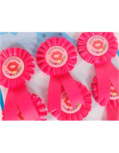 Tradineur - Pack de 6 chapas de despedida de soltera con la frase "Despedida Cachonda" - Fabricado en Plástico - Ideal para fies