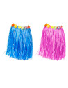 Tradienur - Pack de 2 faldas Hawaianas de 60 cm - Fabricado en poliéster - Ideal para fiestas de disfraces, carnaval o Halloween