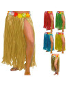 Tradienur - Pack de 2 faldas Hawaianas de 60 cm - Fabricado en poliéster - Ideal para fiestas de disfraces, carnaval o Halloween
