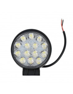 Faro redondo agrícola led de largo alcance, con potencia 12-80V, y de con un diámetro de 11 cm. Luz para vehículos, con tornillo