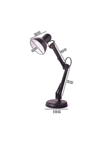 Tradineur - Lámpara de pie para mesas - Max: 40w - AC: 220V ~ 230V / 50Hz - Color Aleatorio (Blanco/Negro)