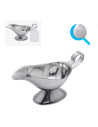 Tradineur - Set de 2 salseras aladino con asa, acero inoxidable, aptas para uso alimentario, recipientes para servir salsas, coc