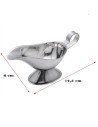 Tradineur - Set de 2 salseras aladino con asa, acero inoxidable, aptas para uso alimentario, recipientes para servir salsas, coc