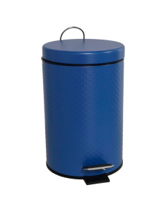 Tradineur - Papelera con pedal y cubo interior extraible, metal y plástico, cubo basura, reciclaje, fácil vaciado, 3 litros, 26