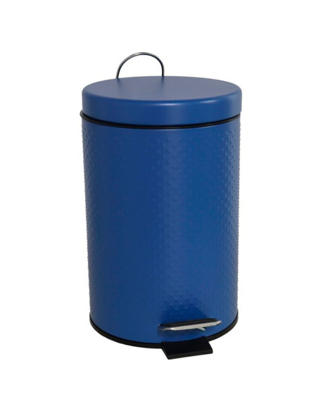 Tradineur - Papelera con pedal y cubo interior extraible, metal y plástico, cubo basura, reciclaje, fácil vaciado, 3 litros, 26