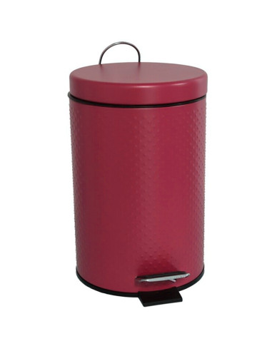 Tradineur - Papelera con pedal y cubo interior extraible, metal y plástico, cubo basura, reciclaje, fácil vaciado, 3 litros, 26