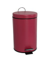 Tradineur - Papelera con pedal y cubo interior extraible, metal y plástico, cubo basura, reciclaje, fácil vaciado, 3 litros, 26