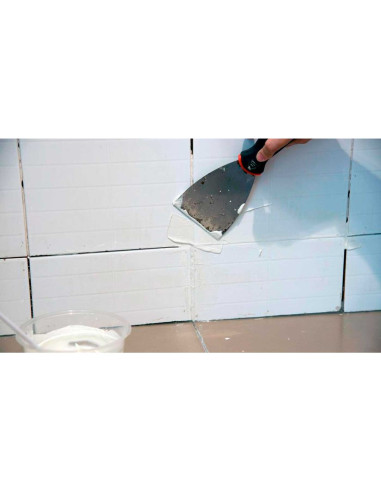 Tradineur - Renovador de juntas, masilla para azulejos, rellenar, albañilería, lista para usar, fabricado en España (300 g)