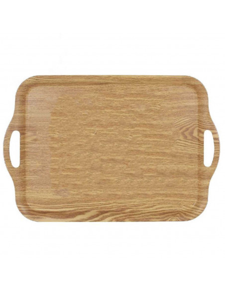 Bandeja de Melamina con asas de 3 x 48,2 x 33 cm, para transportar vajilla o alimentos o como decoración. Fuente de madera resis Bandeja de Melamina con asas de 3 x 48,2 x 33 cm, para transportar vajilla o alimentos o como decoración. Fuente de madera resis
