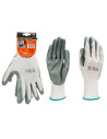 Tradineur - Pack de 6 pares de guantes de trabajo, poliéster y nitrilo resistente, protección mecánica, bricolaje, seguridad, ja