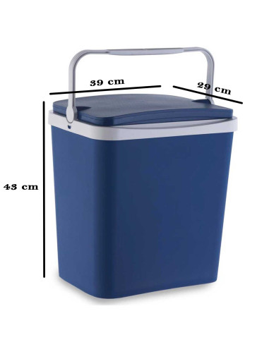 Tradineur - Nevera rígida portátil con asa, polipropileno, 8 horas de frío, porta alimentos y bebidas para playa, acampada, fabr