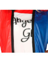 Tradineur - Disfraz de dangerous girl para adolescente, Harley Quinn, poliéster, incluye chaqueta con camiseta y pantalón, atuen