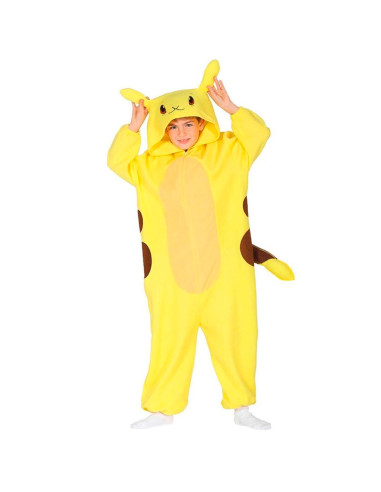 Tradineur - Disfraz infantil de chinchilla eléctrica, poliéster, incluye mono con capucha y cola, atuendo de carnaval, Halloween