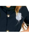 Tradineur - Disfraz de policía niña, poliéster, incluye gorra, vestido y cinturón, atuendo infantil de carnaval, Halloween, cosp