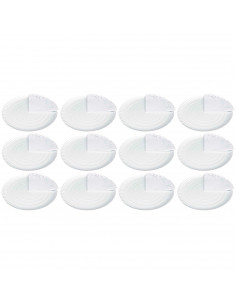 Tradienur - Pack de 12 bandejas y blondas redondas - Fabricación de cartón que incluyen blondas caladas 100% reciclables - Apto