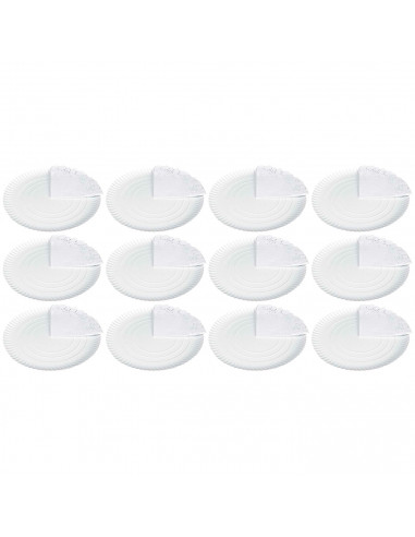 Tradienur - Pack de 12 bandejas y blondas redondas - Fabricación de cartón que incluyen blondas caladas 100% reciclables - Apto