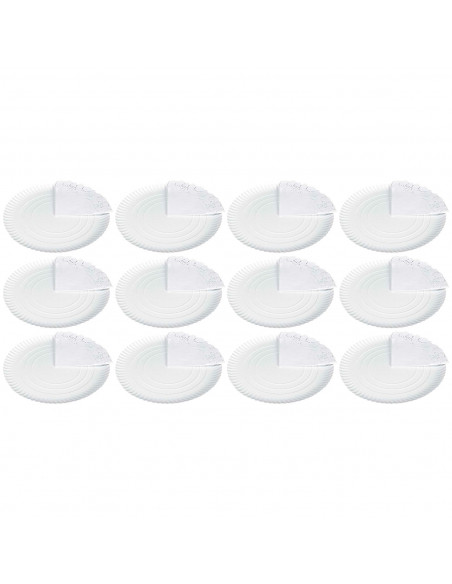 Tradienur - Pack de 12 bandejas y blondas redondas - Fabricación de cartón que incluyen blondas caladas 100% reciclables - Apto