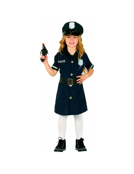 Tradineur - Disfraz de policía niña, poliéster 100%, incluye gorra, vestido y cinturón, atuendo infantil de carnaval, Halloween, Tradineur - Disfraz de policía niña, poliéster 100%, incluye gorra, vestido y cinturón, atuendo infantil de carnaval, Halloween,