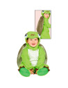 Tradineur - Disfraz de tortuga baby, poliéster, incluye capucha, mono, caparazón y pies, atuendo de carnaval, Halloween, cosplay
