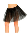 Tradineur - Tutú de poliéster para adulto, complemento para disfraz de carnaval, Halloween, cosplay, bailarina, ballet (Negro, 4