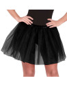 Tradineur - Tutú de poliéster para adulto, complemento para disfraz de carnaval, Halloween, cosplay, bailarina, ballet (Negro, 4
