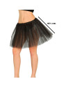 Tradineur - Tutú de poliéster para adulto, complemento para disfraz de carnaval, Halloween, cosplay, bailarina, ballet (Negro, 4