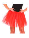 Tradineur - Tutú de poliéster para adulto, accesorio para disfraz de carnaval, Halloween, cosplay, bailarina, ballet (Rojo, 40 c