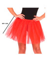 Tradineur - Tutú de poliéster para adulto, accesorio para disfraz de carnaval, Halloween, cosplay, bailarina, ballet (Rojo, 40 c