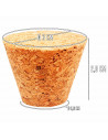 Tradineur - Pack de 20 tapones de corcho para botellas - Forma de Cono - Ideal para garrafas, botes, frascos, bar, restaurante,