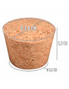 Tradineur - Pack de 10 tapones de corcho para botellas - Forma de Cono - Ideal para garrafas, botes, frascos, bar, restaurante,