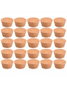 Tradineur - Pack de 25 tapones de corcho para botellas - Forma de Cono - Ideal para garrafas, botes, frascos, bar, restaurante,