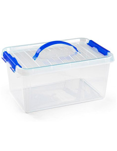 Tradineur - Caja de almacenamiento con asa, nº 22, plástico, contenedor, juguetes, libros, ropa, mantas, fabricada en España (8
