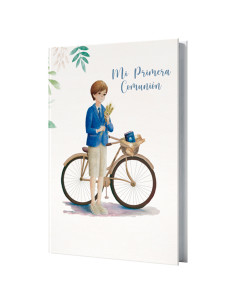 Tradineur - Libro de Primera Comunión con tapa dura, 44 páginas, incluye espacios para fotos, dedicatorias, datos personales, re